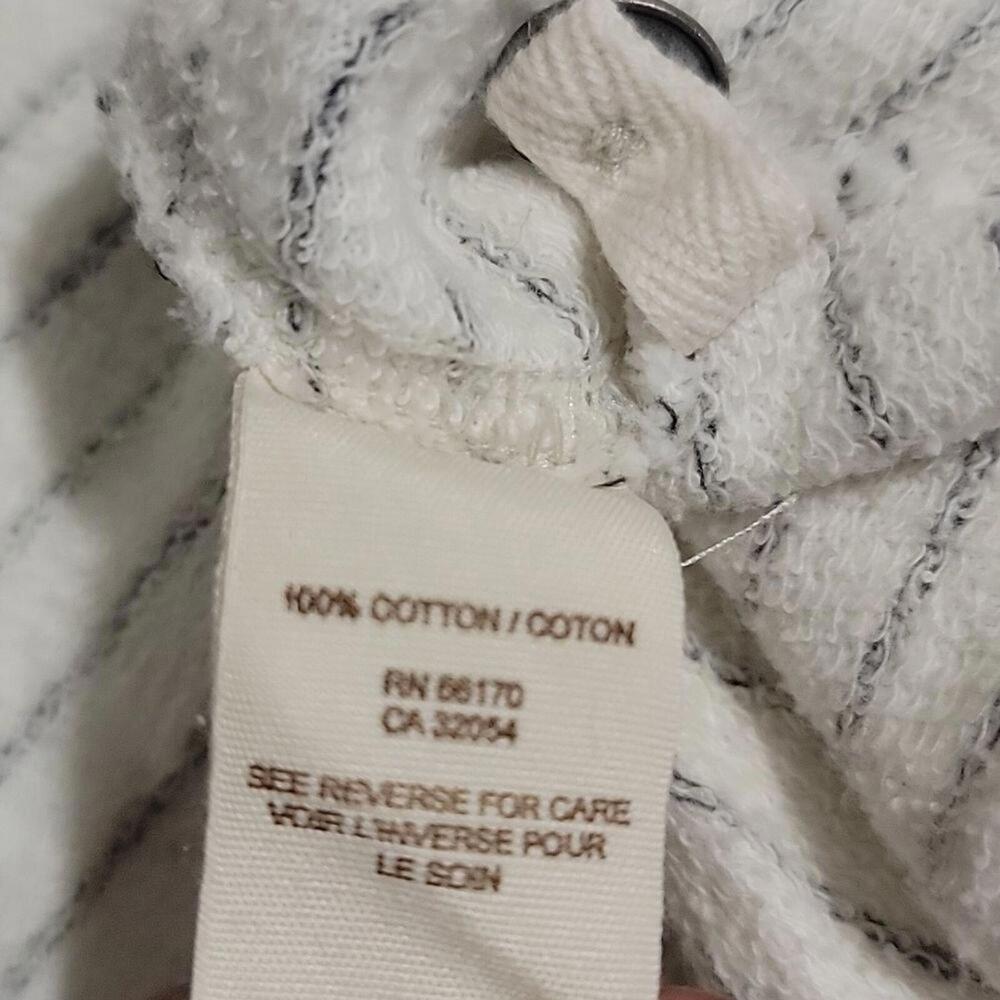 We the Free, 100% Cotton Ebb Flow French Terry Striped Zip Cardigan Size Medium - Picture 8 of 9